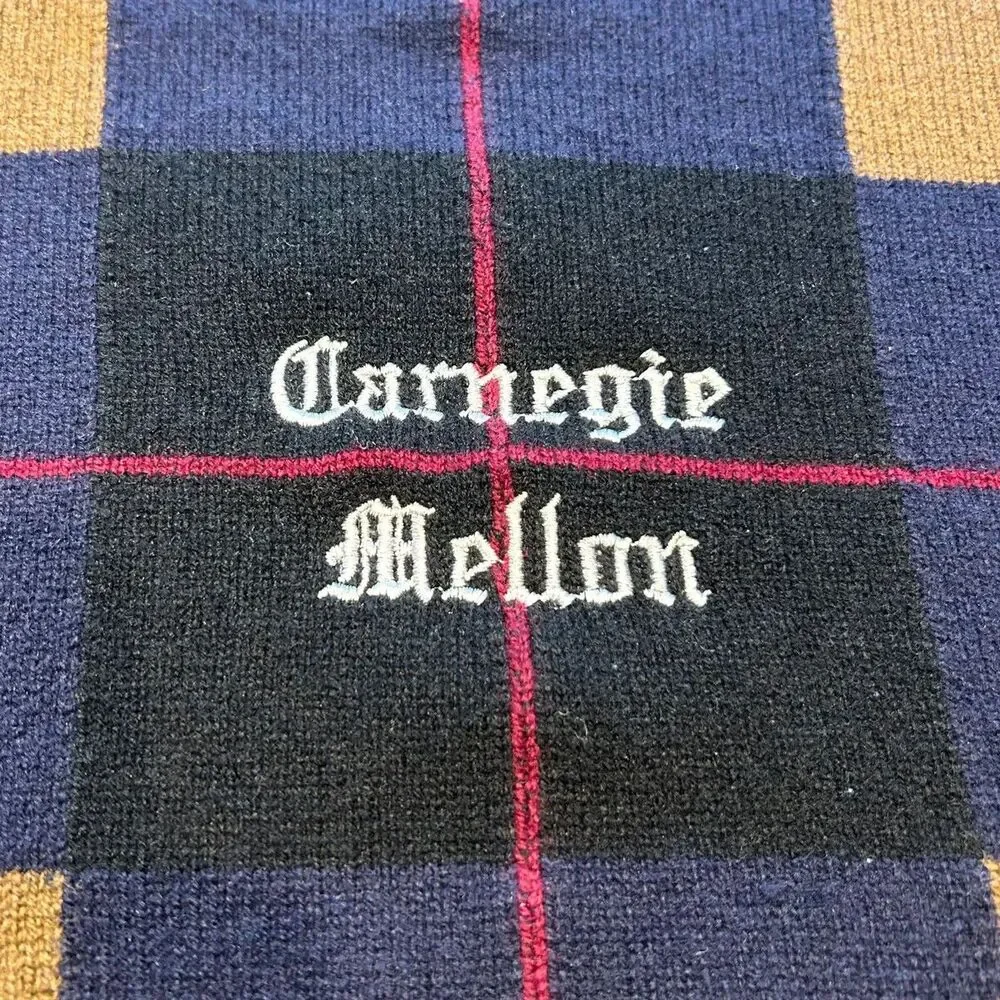 Oak Brook x Carnegie Mellon University Upcycled Tartan Plaid Sweater Size XXL